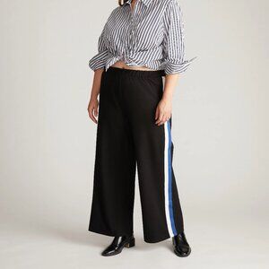 Universal Standard Stephanie Wide Leg Pant in Blue stripe, Size 2XS
